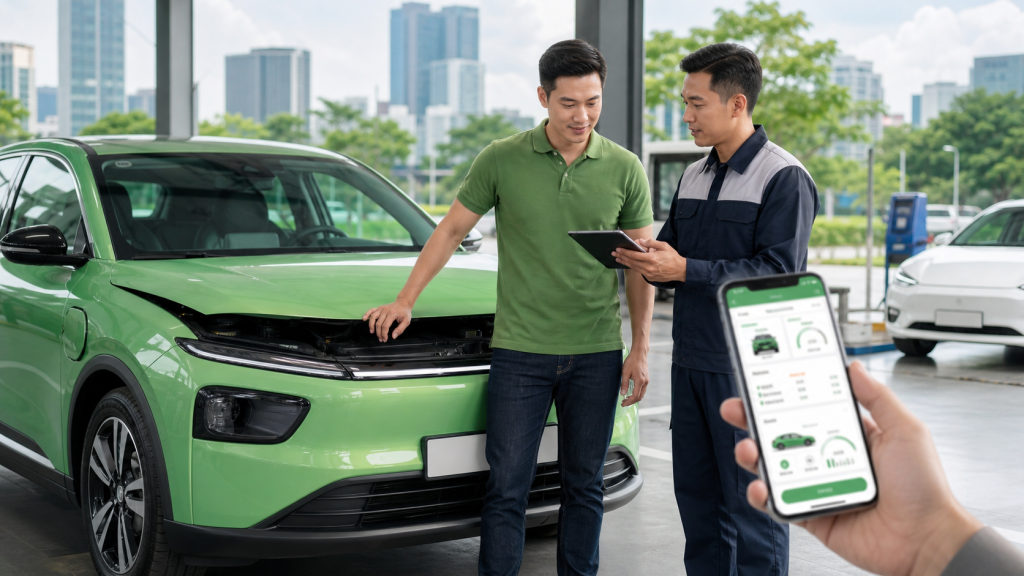 Đăng ký Xanh SM Car Platform với xe và hồ sơ