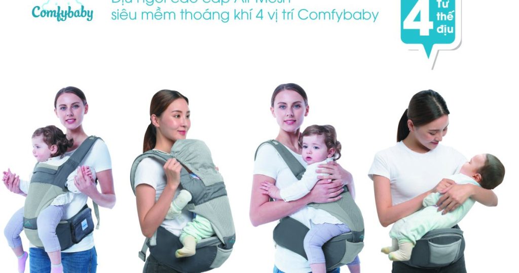 Địu ngồi 4 tư thế Comfybaby có gì khác biệt? Gợi ý chọn địu an toàn cho bé