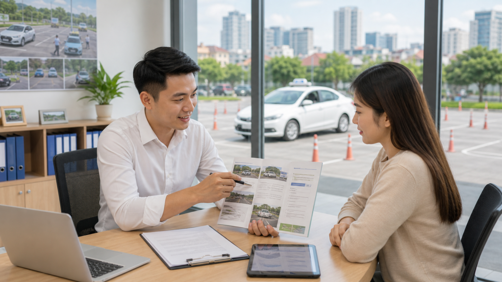 Học lái xe ô tô cho người mới bắt đầu hỗ trợ 06Tr VNĐ
