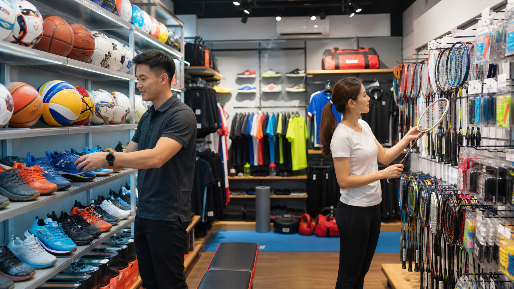 Mở shop kinh doanh đồ thể thao từ 100tr