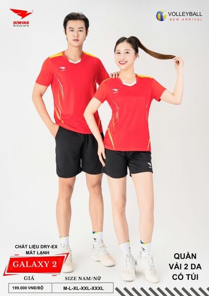 Review áo bóng chuyền Hiwing Galaxy 2 màu đỏ: nổi bật, dễ phối và phù hợp thi đấu phong trào