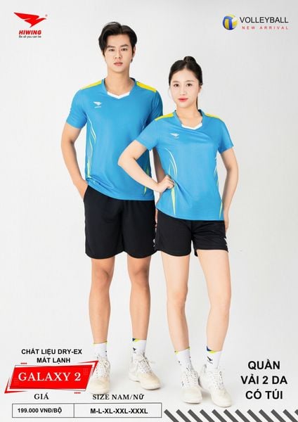 Review áo bóng chuyền Hiwing Galaxy 2 màu xanh da: lựa chọn mát mắt cho đội bóng chuyền nam nữ