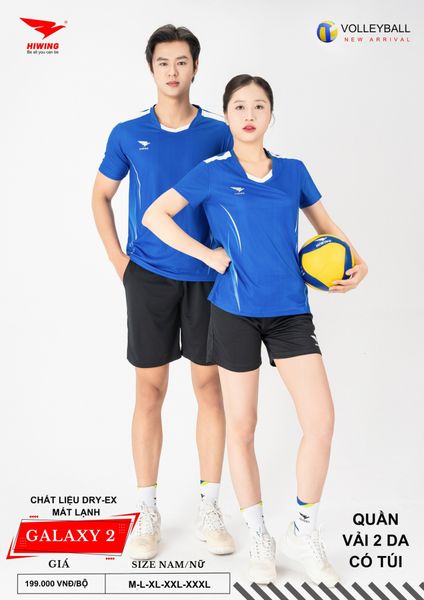 Review áo bóng chuyền Hiwing Galaxy 2 màu xanh dương: trẻ trung, thể thao và dễ nhận diện trên sân