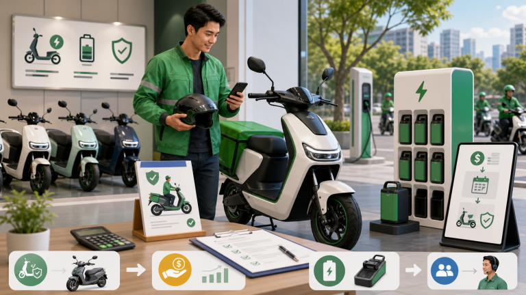 Đăng ký thuê sở hữu xe máy điện VinFast chạy GreenSM Bike Platform