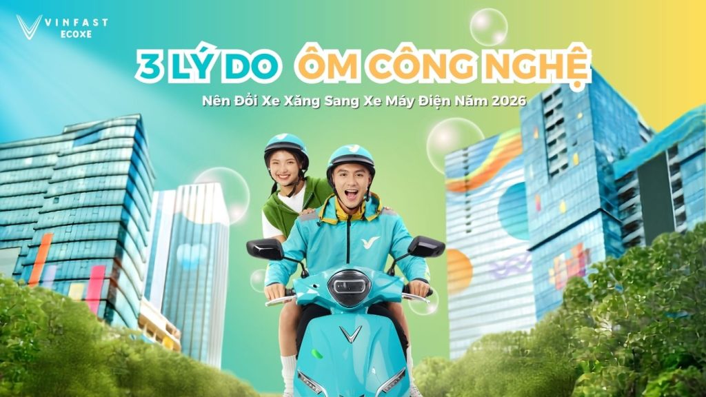 3 lý do xe ôm công nghệ nên đổi xe xăng sang xe máy điện năm 2026