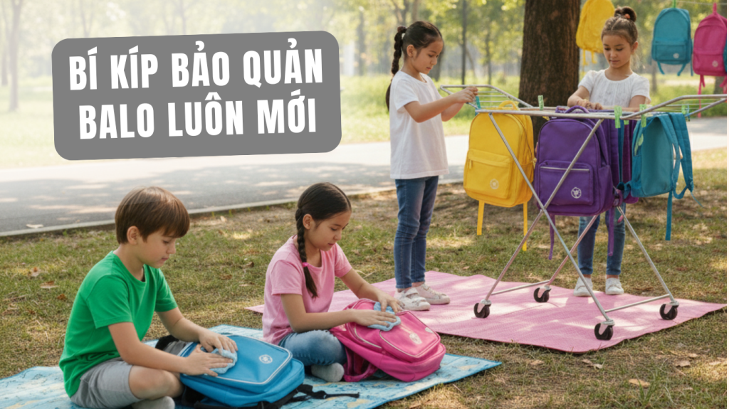 giữ balo luôn như mới cho bé