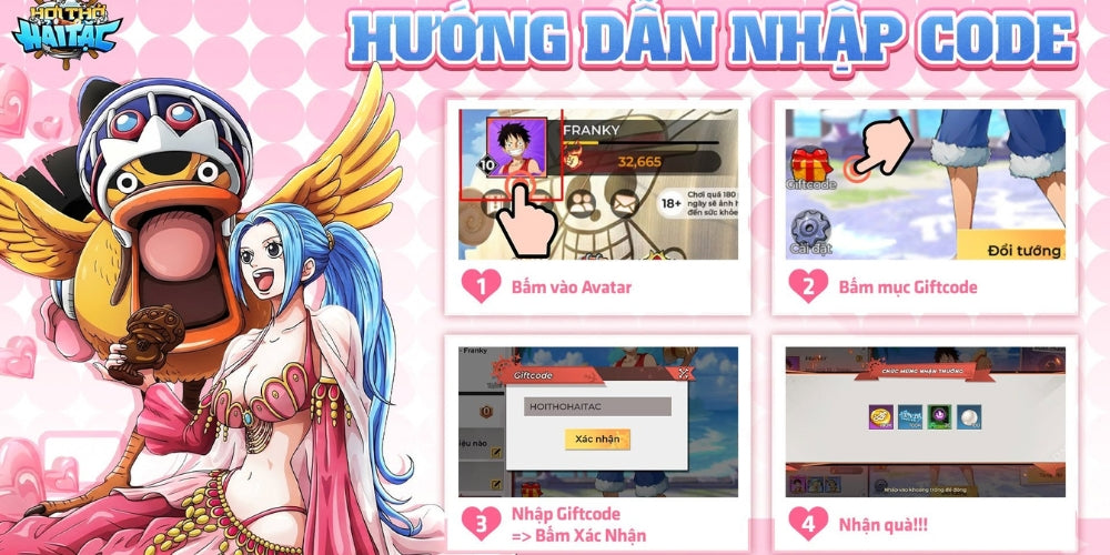 Code Hơi Thở Hải Tặc giúp người chơi nhận tài nguyên, vật phẩm và quà sự kiện trong game