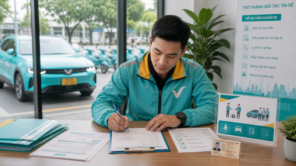 Hồ sơ tài xế ô tô đăng ký Xanh SM Platform ở TPHCM: cần chuẩn bị những gì?
