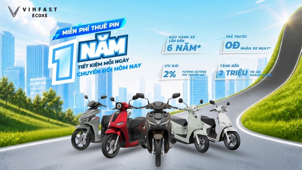 Miễn phí 1 năm thuê pin VinFast