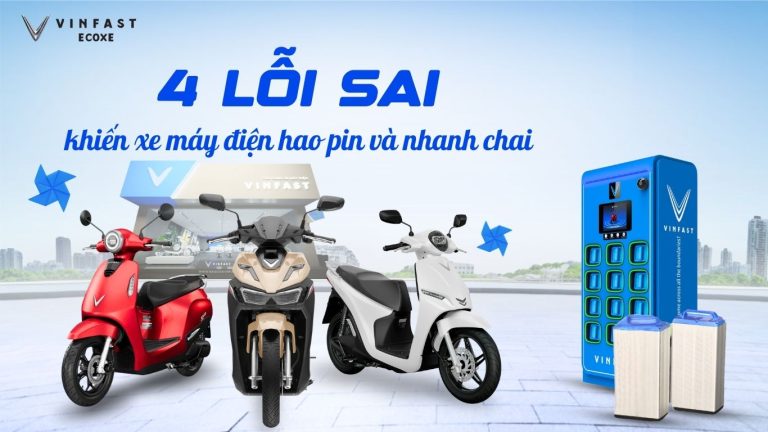 Pin xe máy điện nhanh chai: 4 lỗi sử dụng phổ biến cần tránh