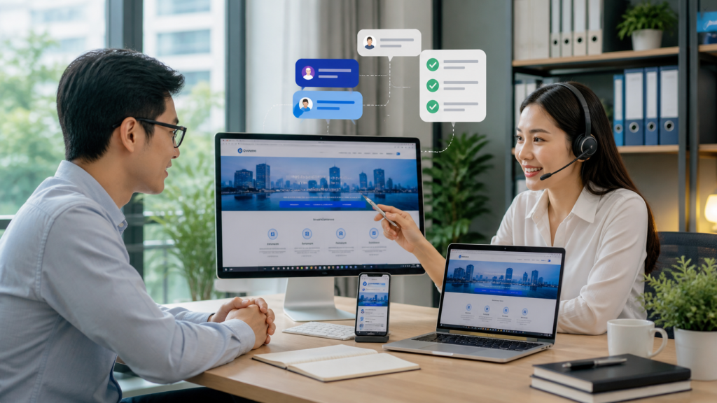 Thiết kế website chuyên nghiệp uy tín, hỗ trợ tận tâm: tiêu chuẩn chọn đối tác lâu dài